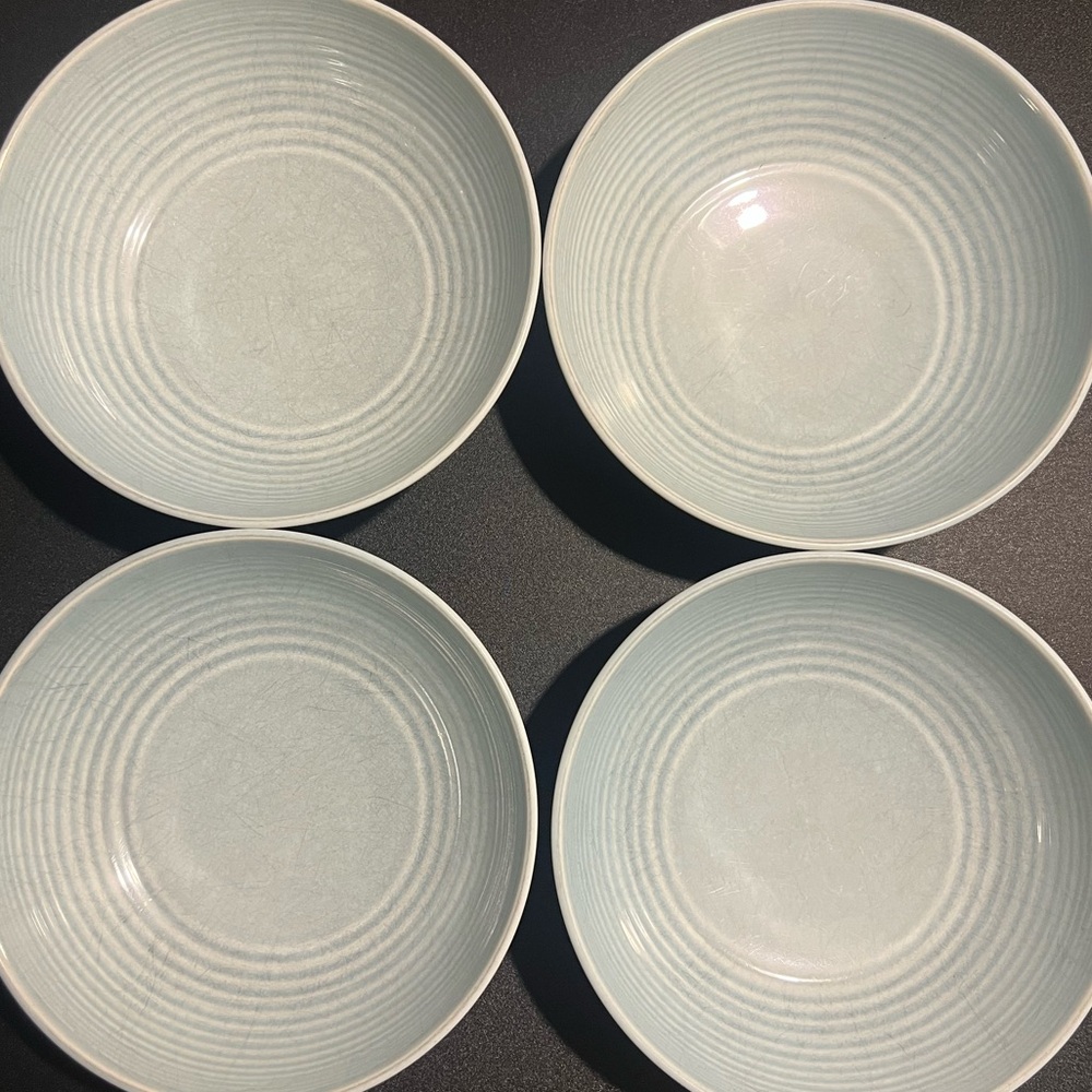 Royal Doulton Elegant Blue Gordon Ramsey MAZE Cereal Bowls Set of 4